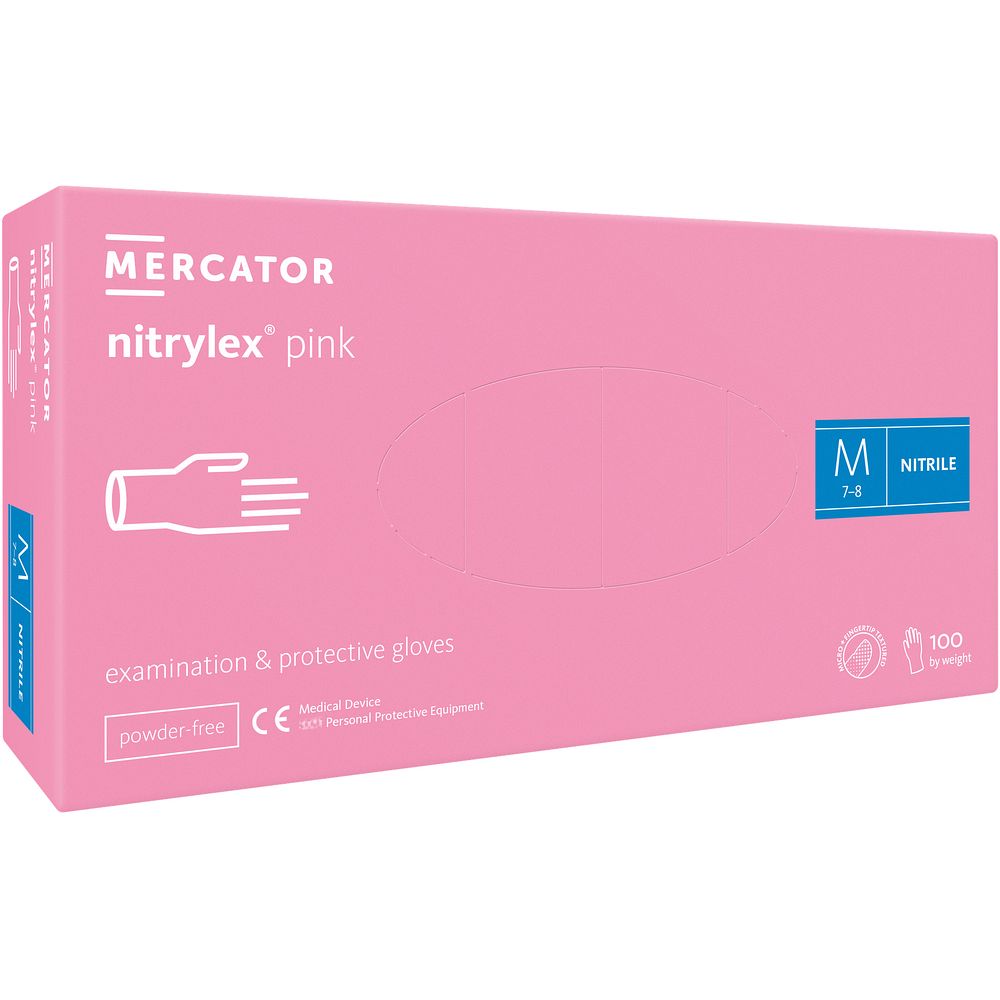 Gants Nitrylex® Pink nitrile, non poudrés