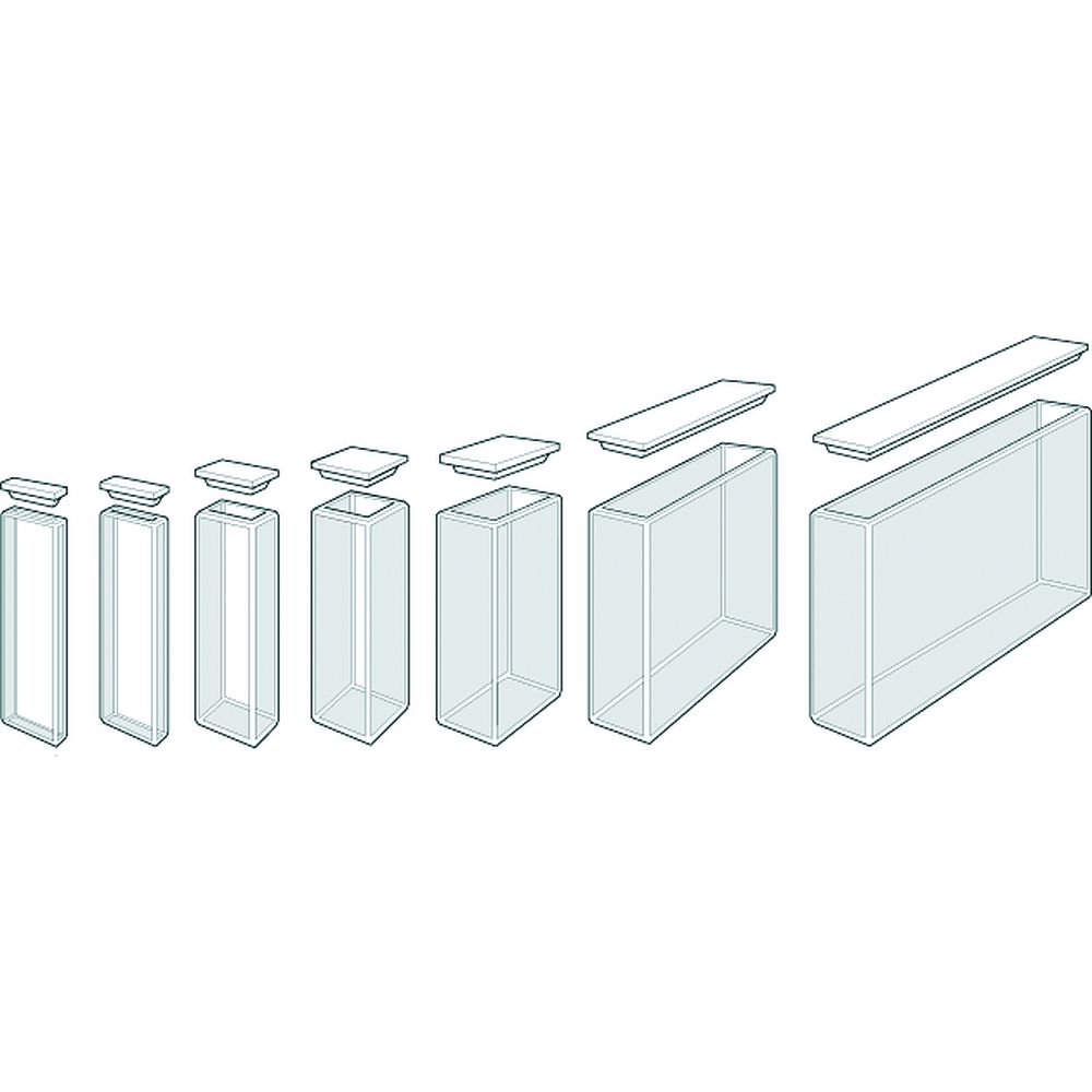 Cuves macro rectangulaires standard avec couvercle en PTFE