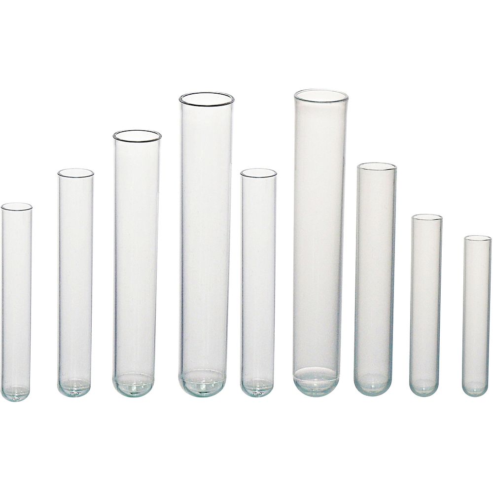 Tubes à essai à bord droit en verre borosilicaté 3.3 